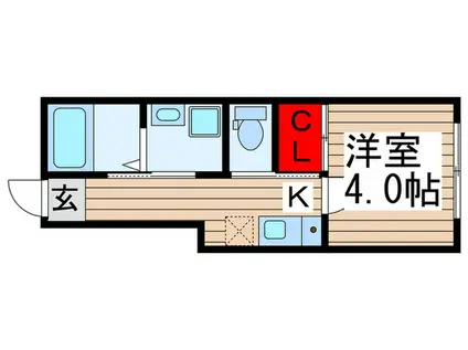 マ・メゾン東初富II(1K/3階)の間取り写真