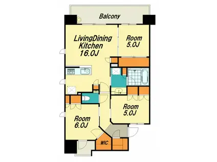 レジデンス大手町五丁目(3LDK/12階)の間取り写真