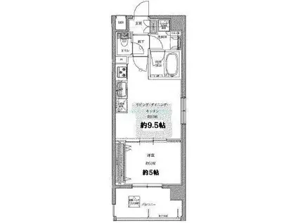 PORTSIDE URBAN RESIDENCE(1LDK/4階)の間取り写真