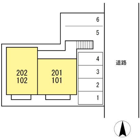 グランドパレス E(2DK/1階)の間取り写真
