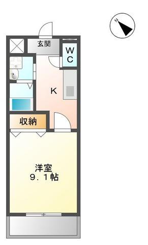 ハウステンボスST(1K/1階)の間取り写真