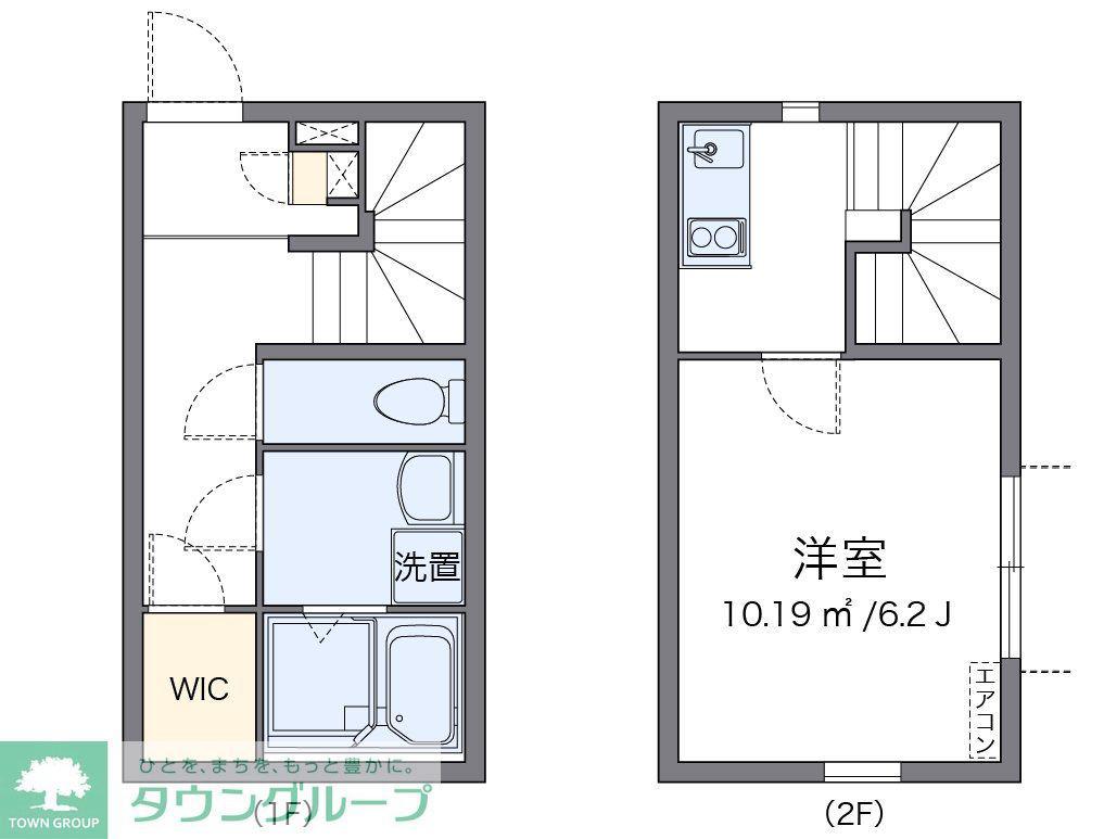 クレイノブリリアント N21(1K/1階)の間取り写真