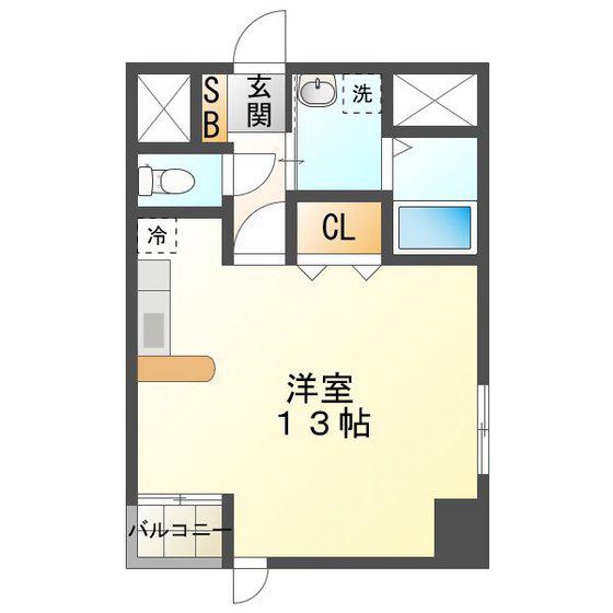 セントアビエス(ワンルーム/6階)の間取り写真