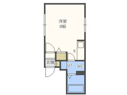 ヴェルデ麻生(ワンルーム/4階)の間取り写真