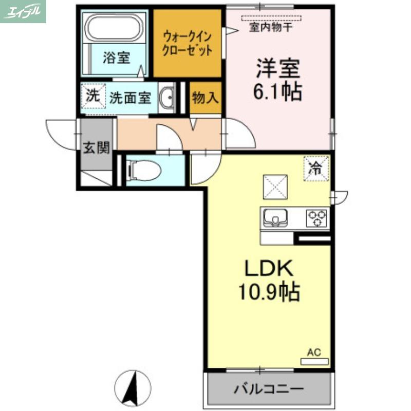 フェリーチェ円山(1LDK/1階)の間取り写真