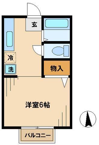 マミーコーポ(1K/1階)の間取り写真