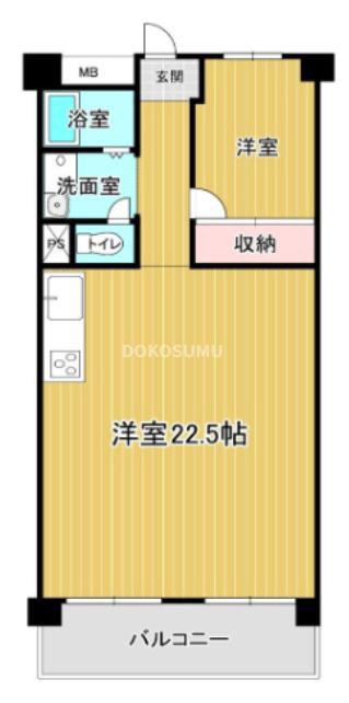 シャトー西梅田(1LDK/3階)の間取り写真