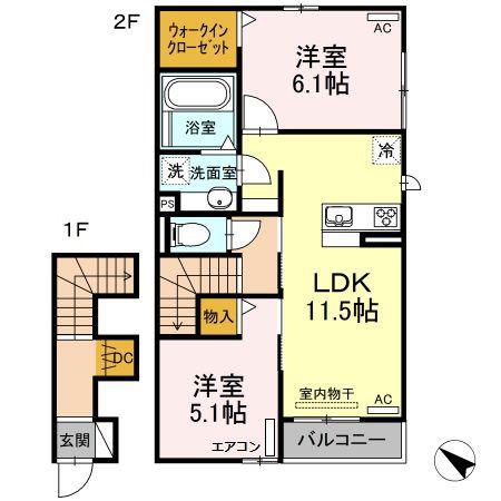 TASUKI RICHESSE NAKAMEGURO(ワンルーム/1階)の間取り写真