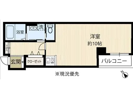 テイク高宮(1K/2階)の間取り写真