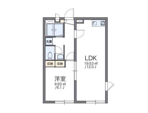 レオパレス一番(1LDK/1階)の間取り写真