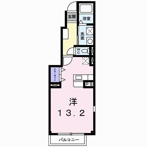 ソルジェンテB (ワンルーム/1階)の間取り写真