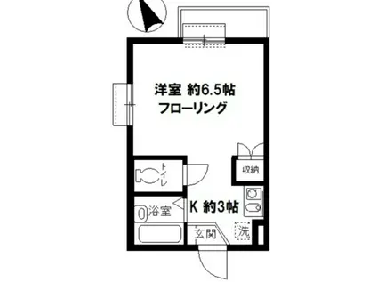 ハイムミユキ(1K/2階)の間取り写真