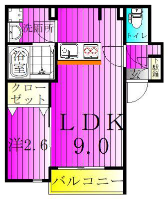 KEIAI RESIDENCE 豊四季II(1LDK/2階)の間取り写真