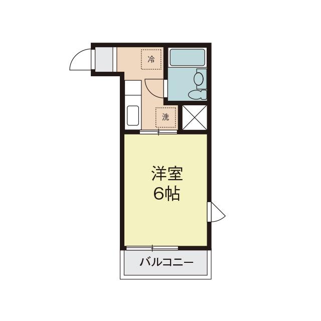 浦和サンライズ佐藤1号館(1K/2階)の間取り写真