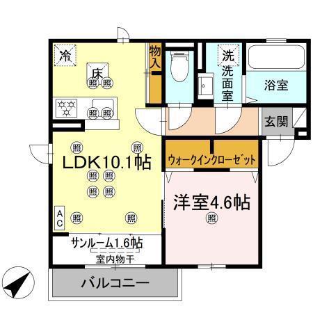 ＪＲ予讃線 今治駅 徒歩23分 2階建 新築(1LDK/2階)の間取り写真