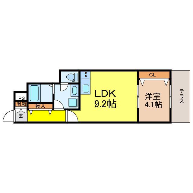 フォレスト矢倉(1LDK/1階)の間取り写真
