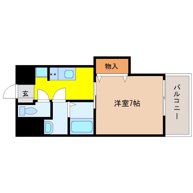 W.O.B.MIKUNI(1K/3階)の間取り写真