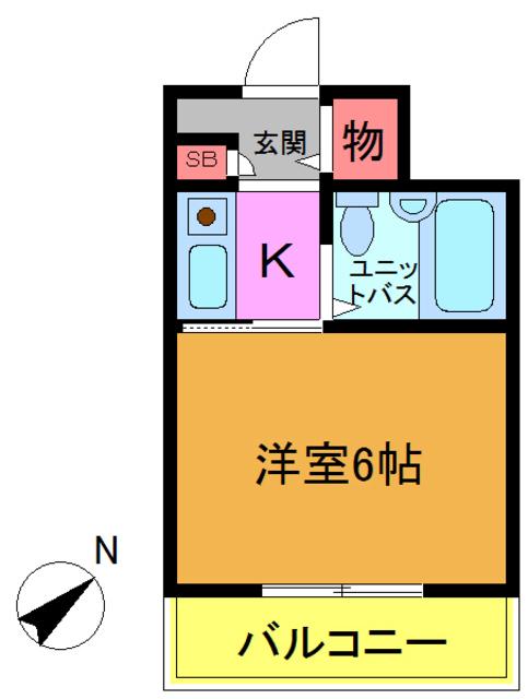 ユニパレス(1K/1階)の間取り写真