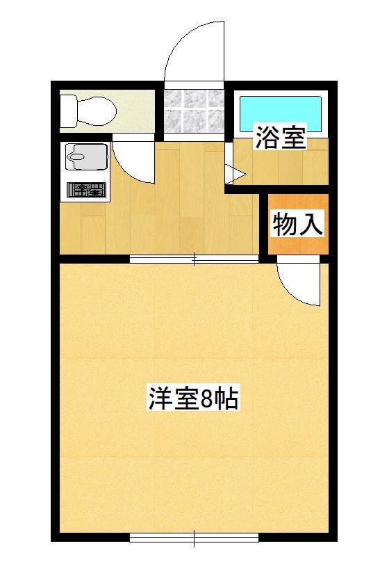 第15メゾン越仙(1DK/1階)の間取り写真