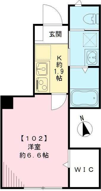 オーエスケイビル(1K/1階)の間取り写真