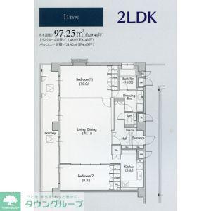 グランアベニュー名駅(2LDK/14階)の間取り写真