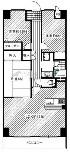 レジェーロ永和(3LDK/2階)の間取り写真