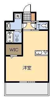 カリフォルニア APT(ワンルーム/5階)の間取り写真
