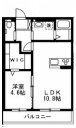 ひまわりG(1LDK/1階)の間取り写真