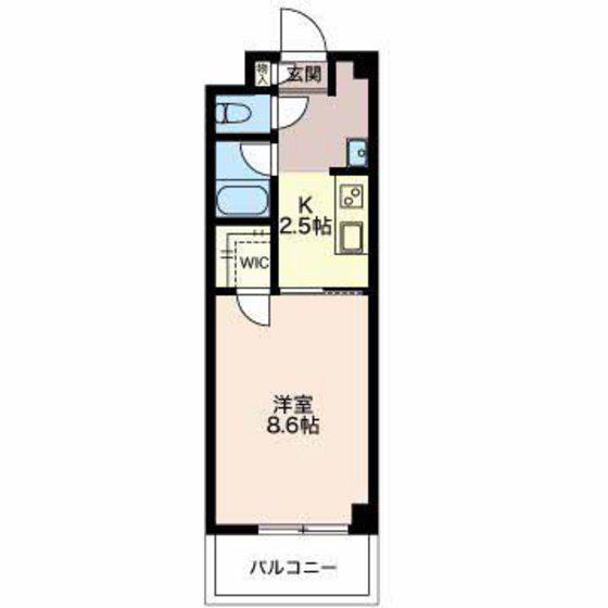 ディアコート天正寺(1K/3階)の間取り写真