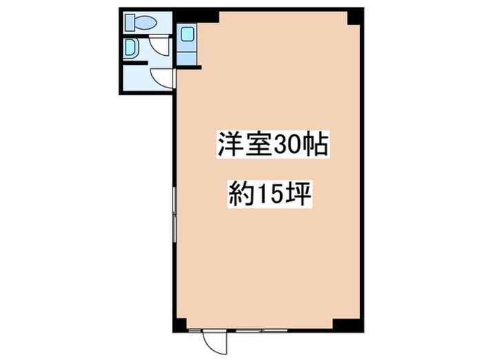 米谷マンション1号館(ワンルーム/1階)の間取り写真