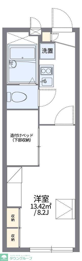 レオパレス流鏑馬(1K/2階)の間取り写真