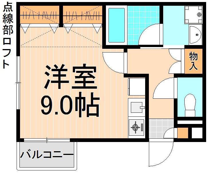 アルトポンテ(ワンルーム/3階)の間取り写真