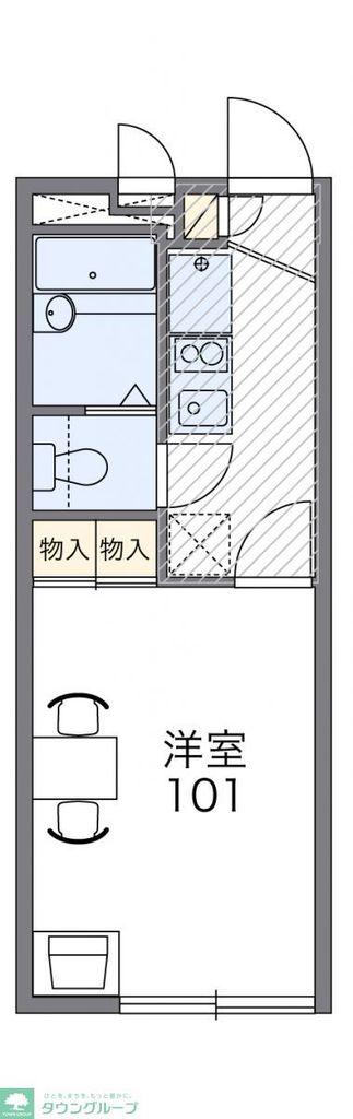 レオパレスMASA94(1K/1階)の間取り写真