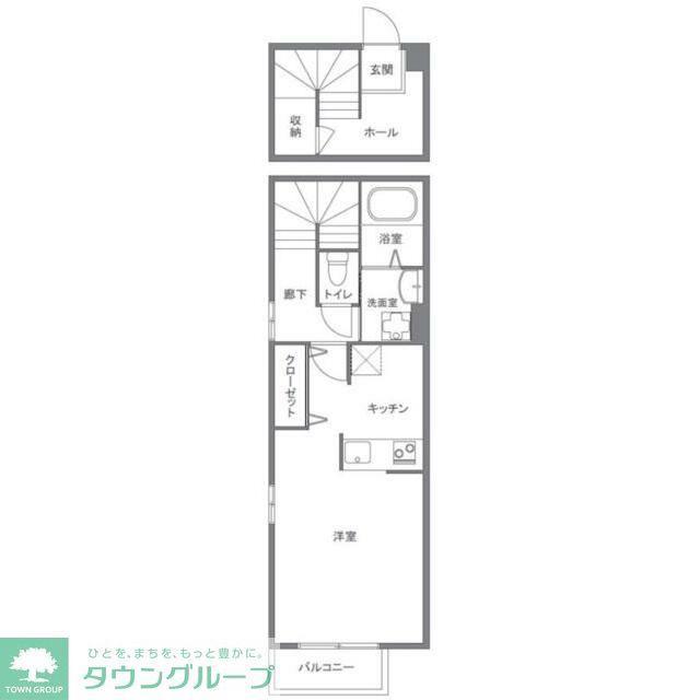 CERCA DEL CEREZO(ワンルーム/2階)の間取り写真