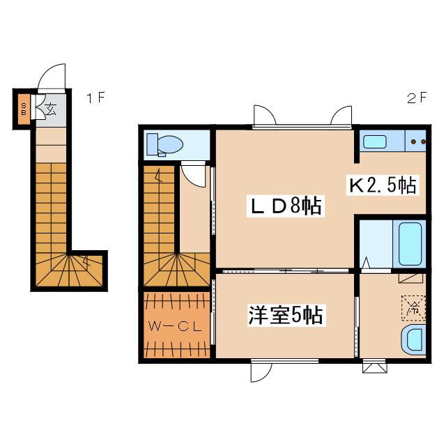 レジデンスアロンヒルI(1LDK/1階)の間取り写真