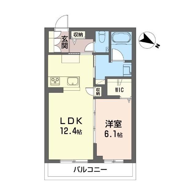 パークメゾン宮町 サウス(1LDK/1階)の間取り写真