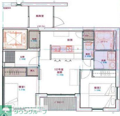 アモーレ学芸大学(2LDK/1階)の間取り写真