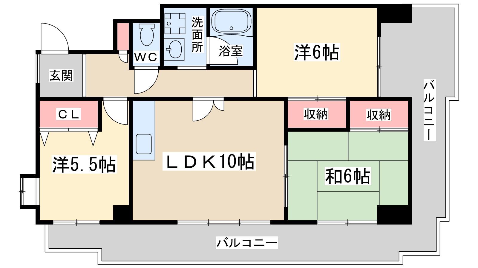 メゾンエルミタージュ(3LDK/2階)の間取り写真