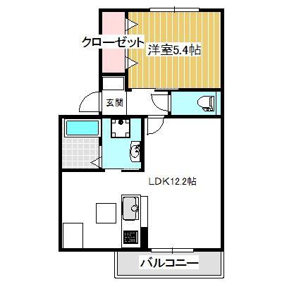 LIAN HYGGE(1LDK/1階)の間取り写真