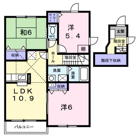 サニ-ベ-ルB(3LDK/2階)の間取り写真