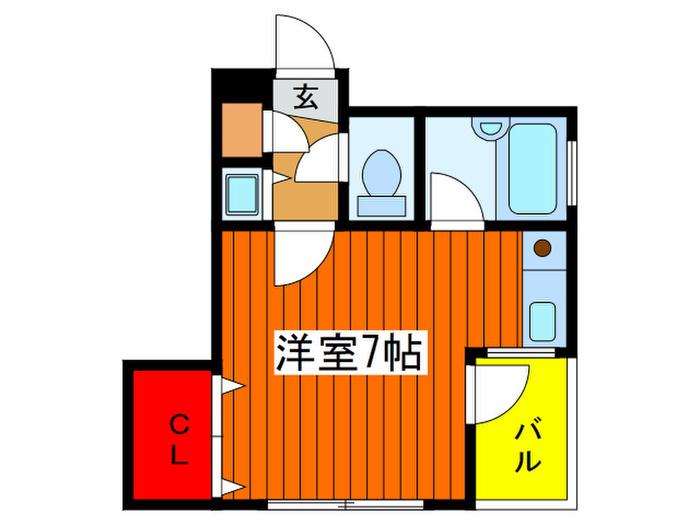 ビューコート羽根(ワンルーム/4階)の間取り写真