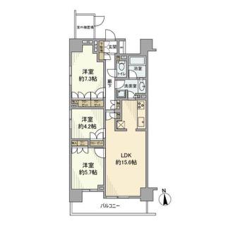 代々木山手パークハウス 5階(3LDK/5階)の間取り写真