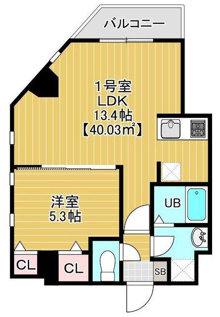 ソラトワーヌ(1LDK/7階)の間取り写真