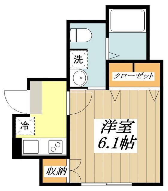 LA VIE 武蔵野(1K/1階)の間取り写真