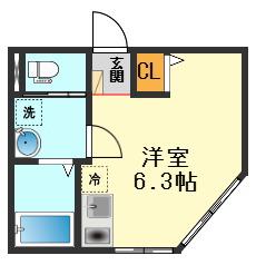 TOCA新柴又(ワンルーム/3階)の間取り写真