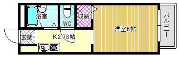 KAULMI(1K/2階)の間取り写真