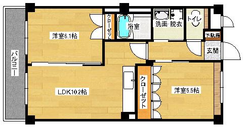 メゾン・シルフィード(2LDK/1階)の間取り写真