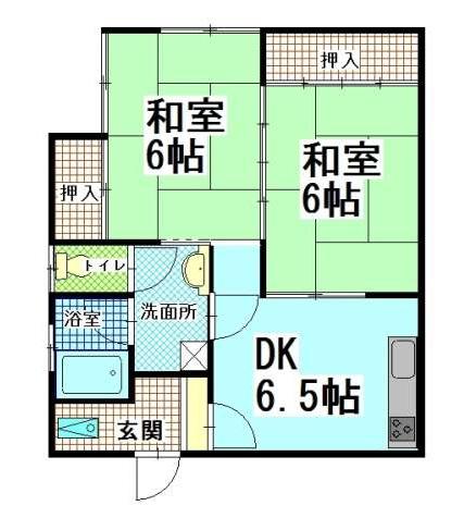 メゾンド・セピア(2DK/2階)の間取り写真
