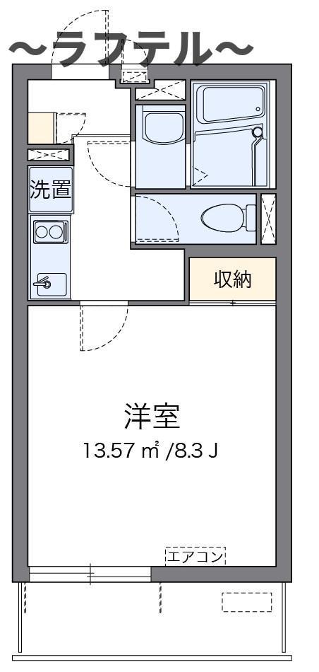 クレイノTAKA ゼータ(1K/3階)の間取り写真