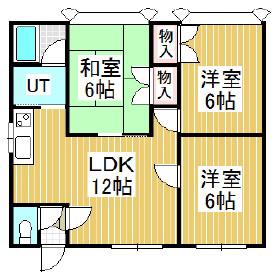 スカイハピネス(3LDK/3階)の間取り写真